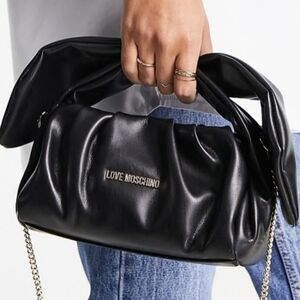 Love Moschino slouchy bow bag - black